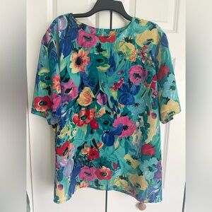 Vintage plus sz 24W Alfred Dunner Vibrant Floral Blouse - Multicolor